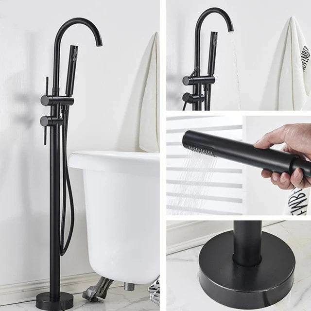 Mitigeur Baignoire Sur Pied Design Contemporain Ligne Épurée – Vertane