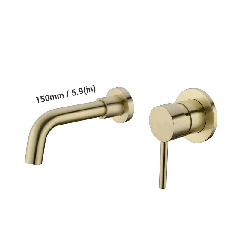 Robinet Mural Salle de Bain Laiton Design Élégant Durable – Solvane