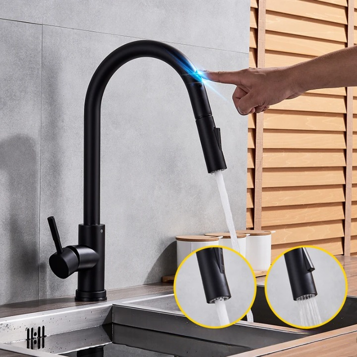 Mitigeur Cuisine Capteur Tactile Bec Rétractable Mains Sales Sans Souci – Cuvéa