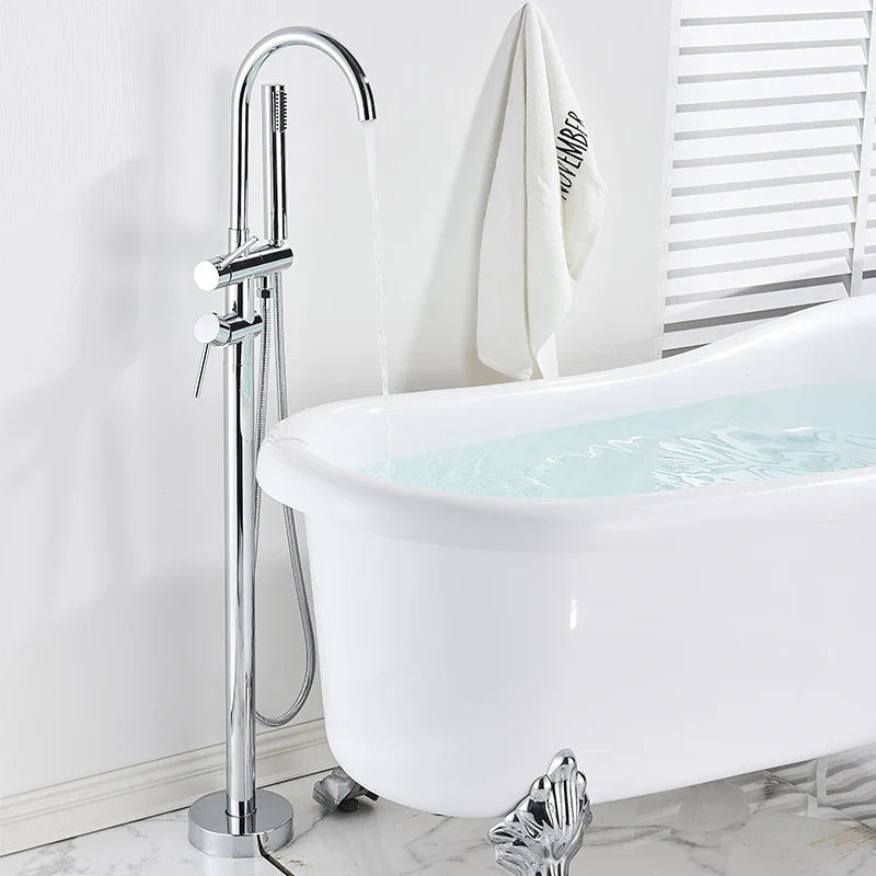 Mitigeur Baignoire Sur Pied Design Contemporain Ligne Épurée – Vertane