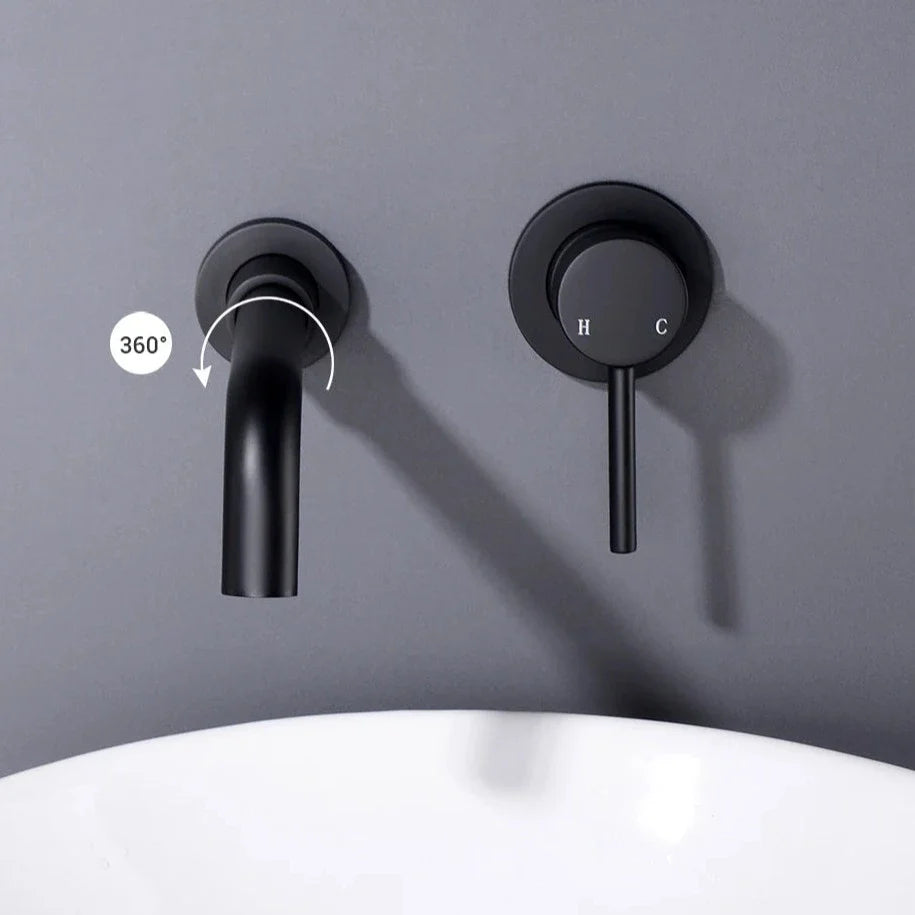 Robinet Mural Salle de Bain Laiton Design Élégant Durable – Solvane