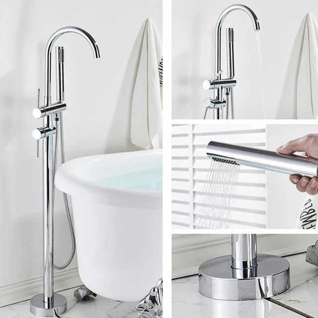 Mitigeur Baignoire Sur Pied Design Contemporain Ligne Épurée – Vertane