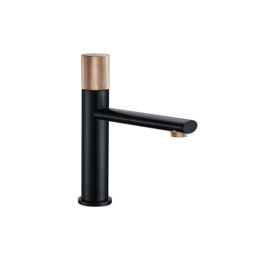 Robinet Vasque Noir Poignée Ronde Finition Mate Design Moderne – Kaléo