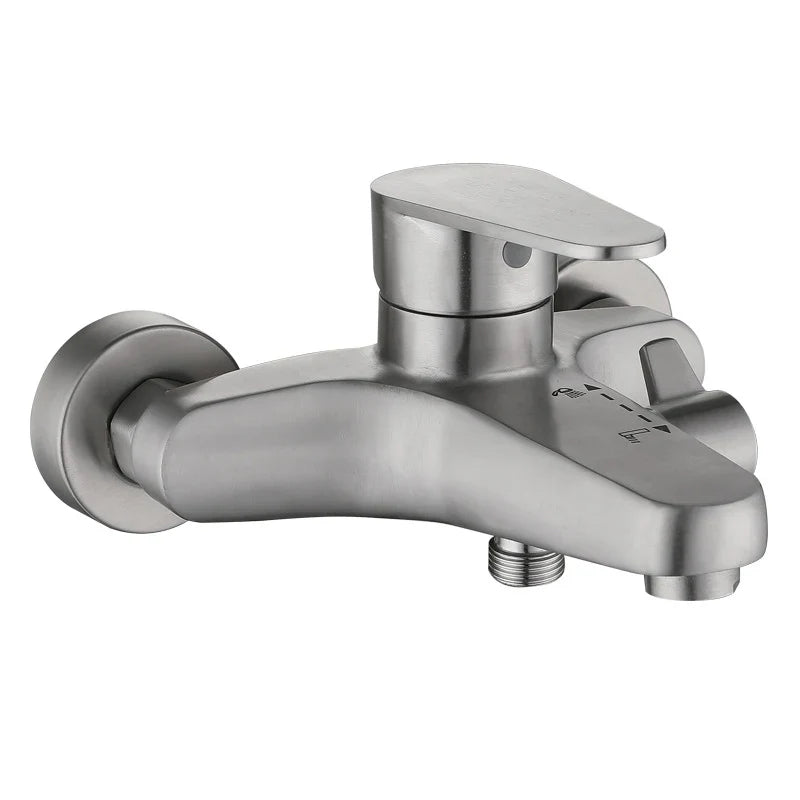 Mitigeur Baignoire Mural Inox Élégant Résiste à l'Humidité – Vertane