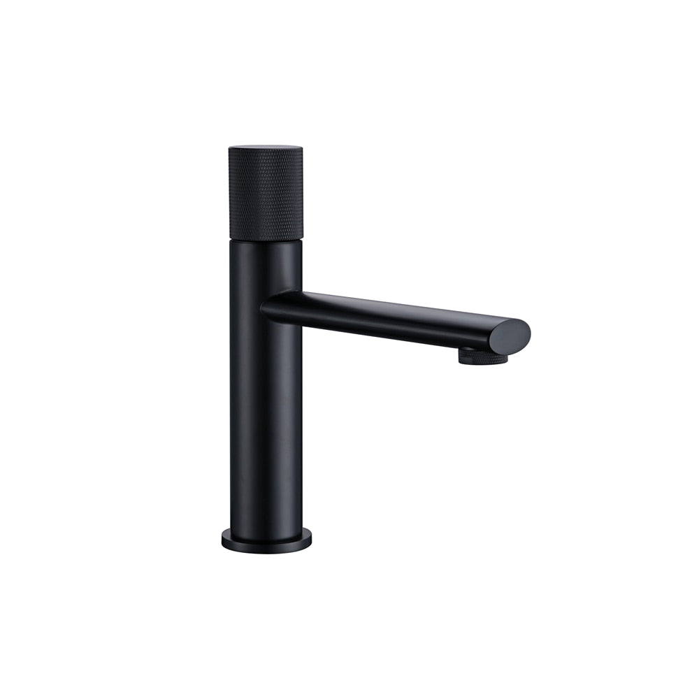 Robinet Vasque Noir Poignée Ronde Finition Mate Design Moderne – Kaléo