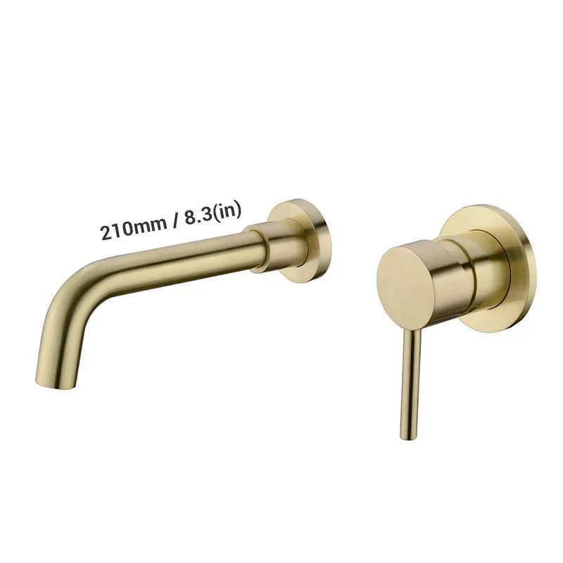 Robinet Mural Salle de Bain Laiton Design Élégant Durable – Solvane