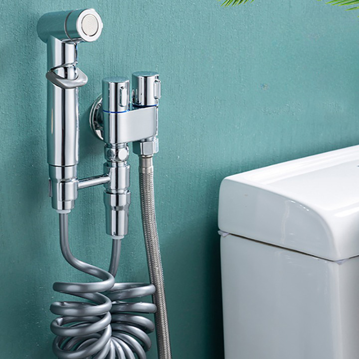 Douchette WC Ergonomique 360° Noir Chrome Jet Orientable – Purelia