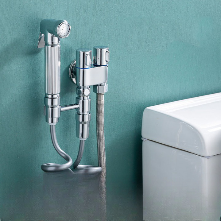 Douchette WC Ergonomique 360° Noir Chrome Jet Orientable – Purelia