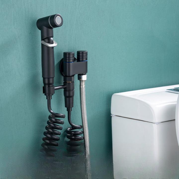 Douchette WC Ergonomique 360° Noir Chrome Jet Orientable – Purelia