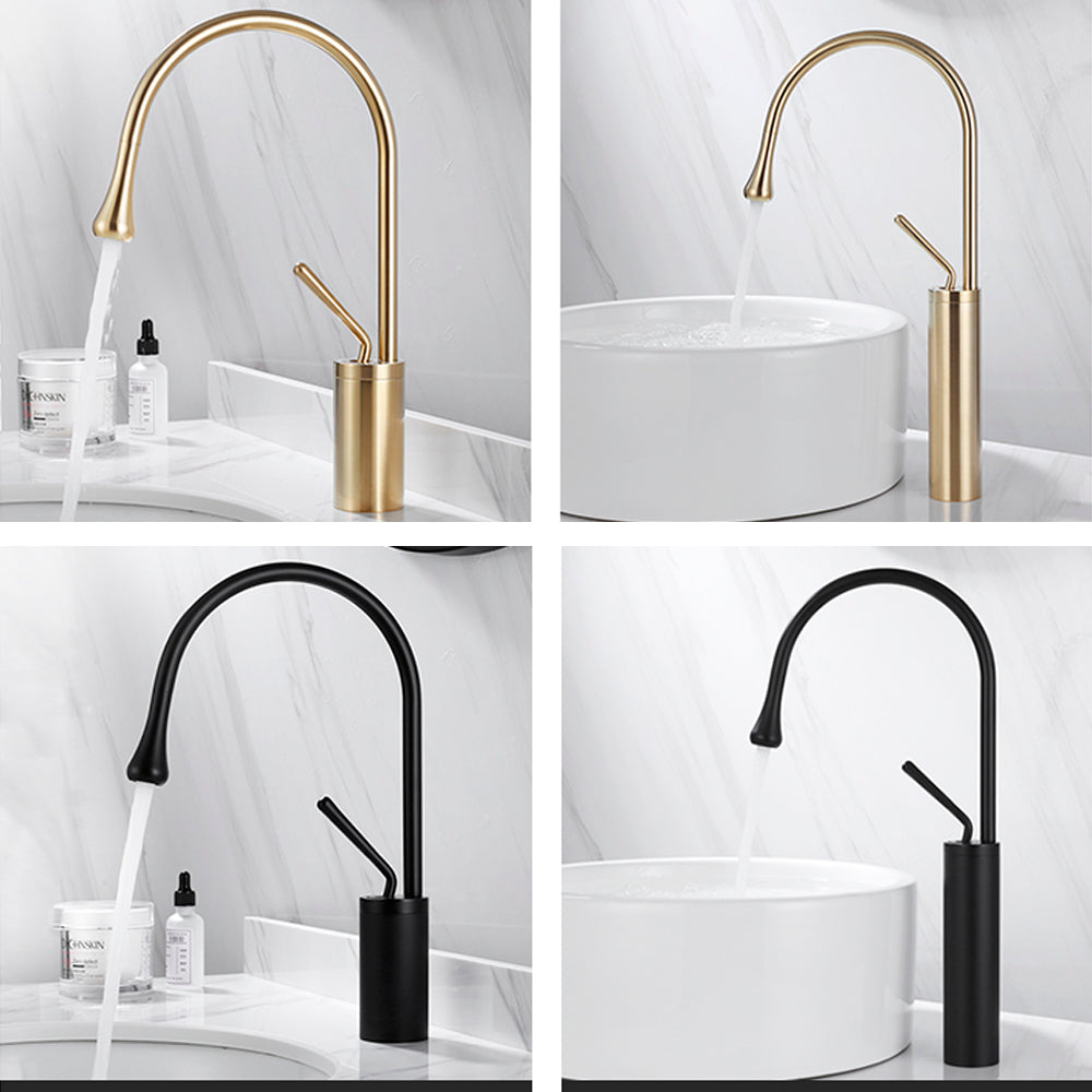 Robinet Salle de Bain Pivotant 360° Or ou Noir Deux Tailles – Solvane