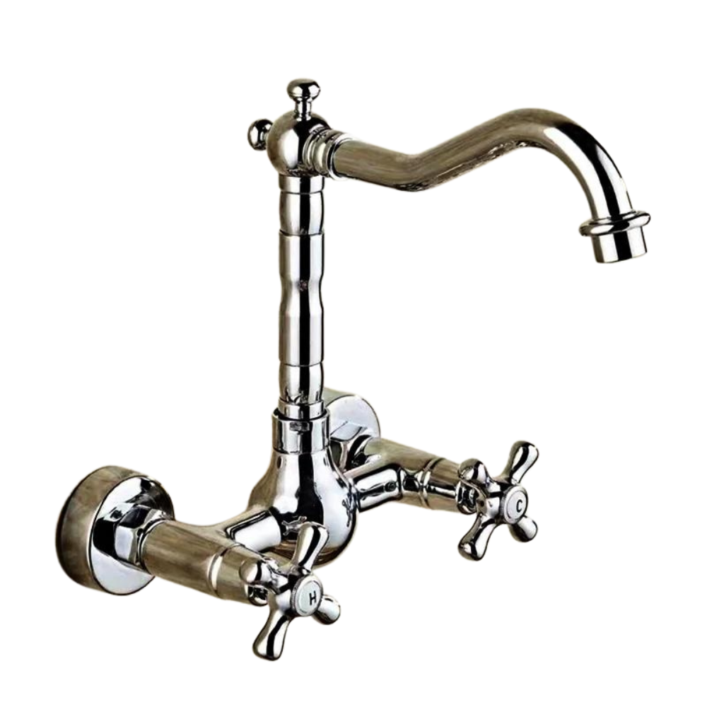 Robinet Mélangeur Mural Laiton Vintage Charme Durable Cuisine – Cuvéa