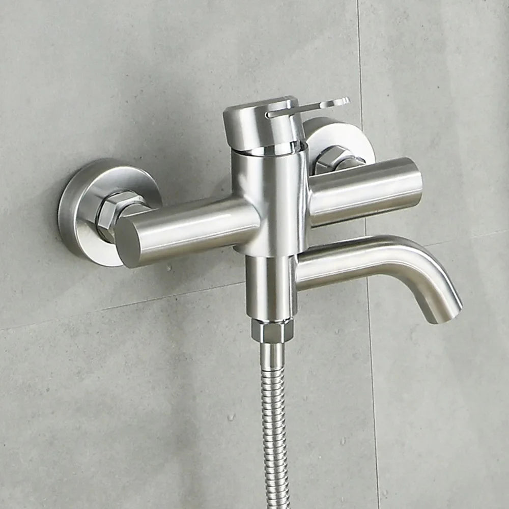 Mitigeur Douche Double Sortie Inox Anti-Corrosion Durable – Zeltha