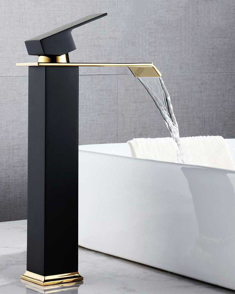 Robinet Vasque Bec Haut Cubique Moderne Ligne Géométrique – Kaléo