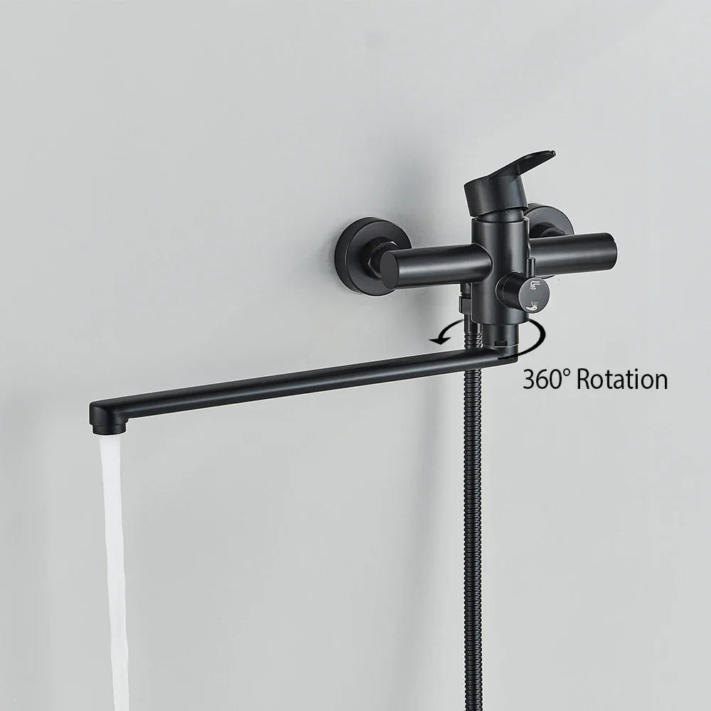 Robinet Baignoire Moderne Noir Design Mitigeur Contemporain – Vertane