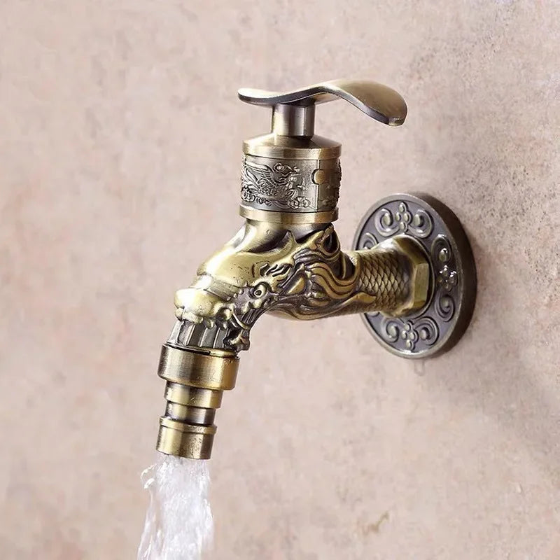 Robinet Extérieur Décoratif Laiton Vintage Charme Authentique – Terravia
