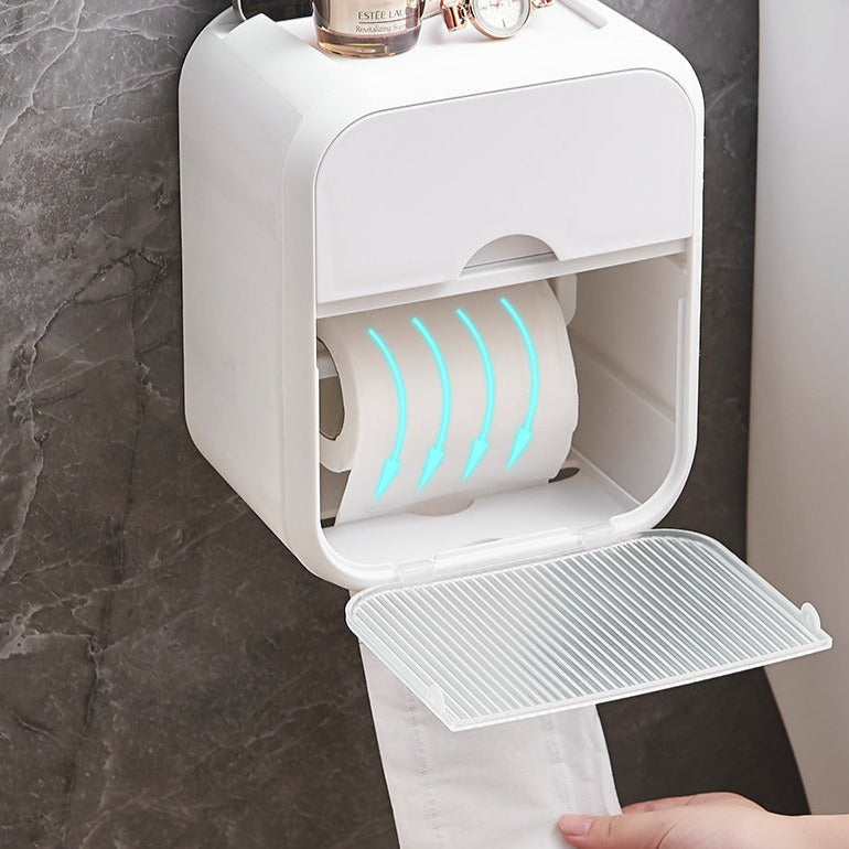 Porte-Papier Hygiénique Multifonction Grand Rangement Intégré – Rekta