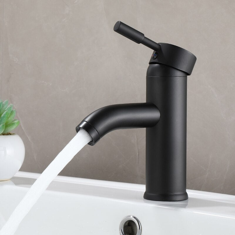 Robinet Vasque Noir Mat Élégance Sobre Anti-Traces – Kaléo