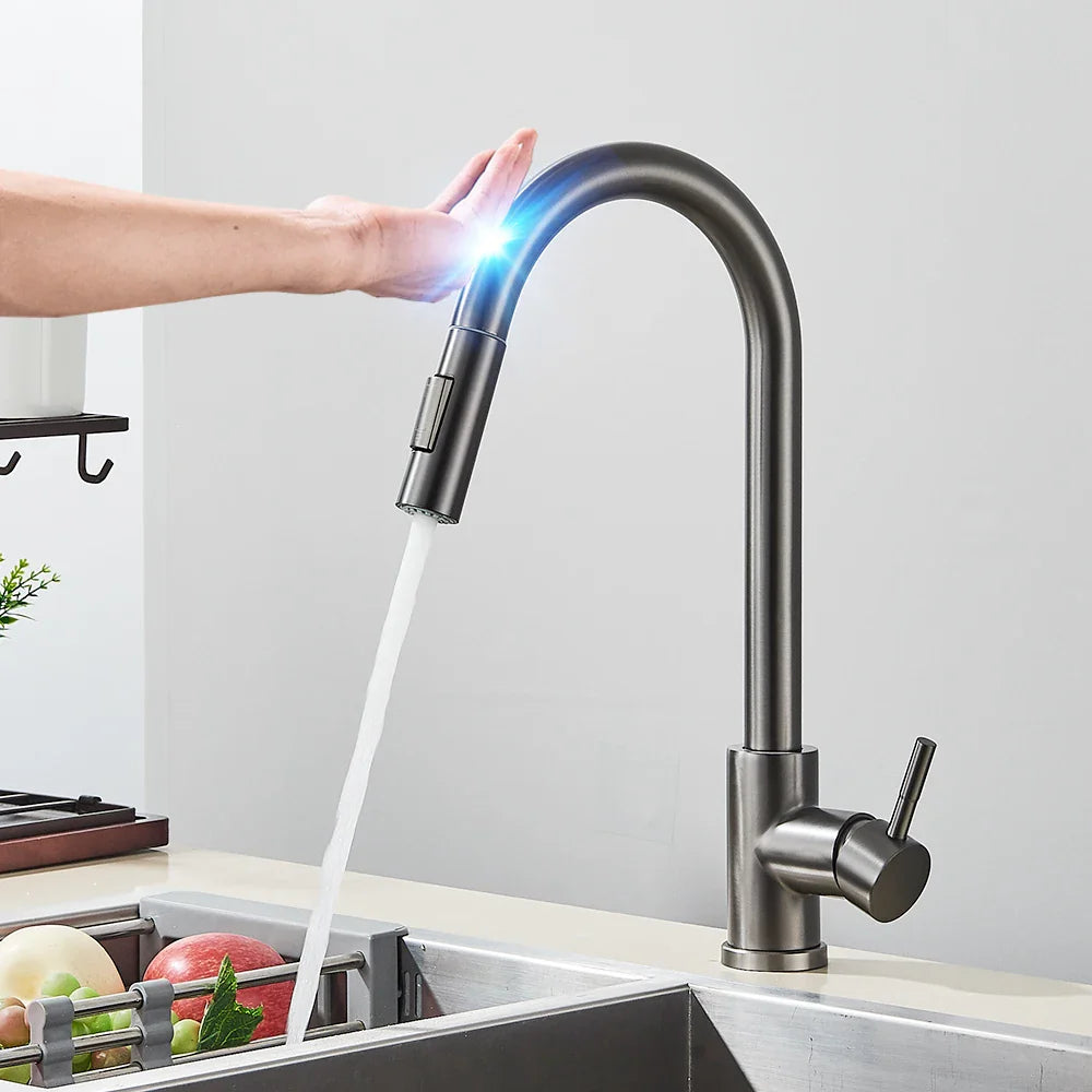 Mitigeur Cuisine Capteur Tactile Bec Rétractable Mains Sales Sans Souci – Cuvéa