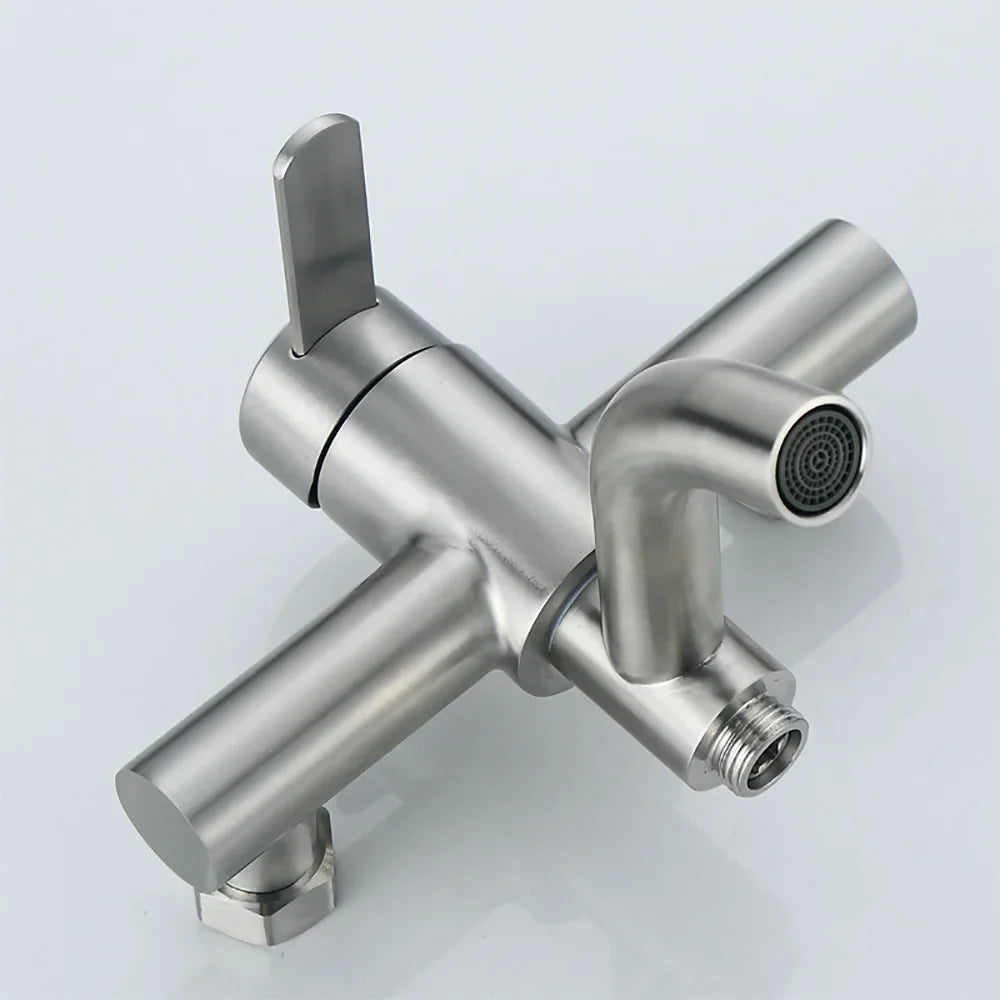 Mitigeur Douche Double Sortie Inox Anti-Corrosion Durable – Zeltha