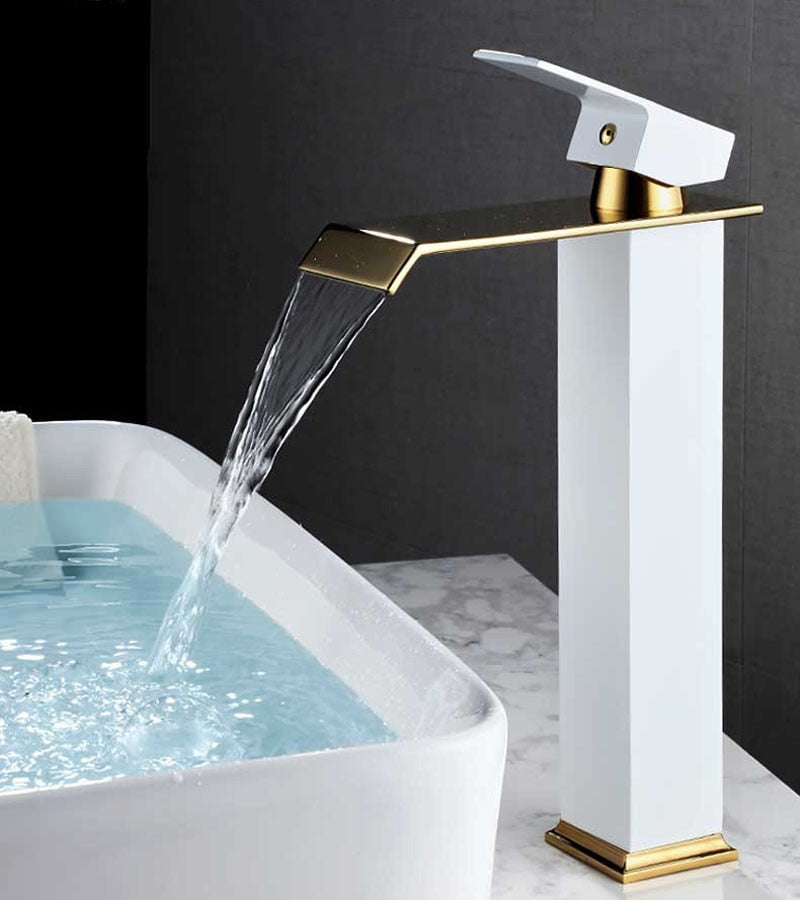 Robinet Vasque Bec Haut Cubique Moderne Ligne Géométrique – Kaléo