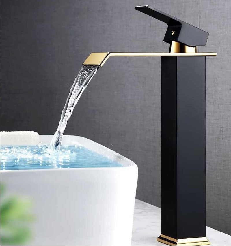 Robinet Vasque Bec Haut Cubique Moderne Ligne Géométrique – Kaléo