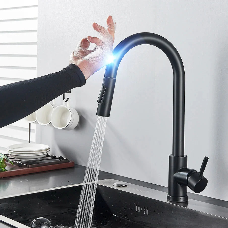 Mitigeur Cuisine Capteur Tactile Bec Rétractable Mains Sales Sans Souci – Cuvéa