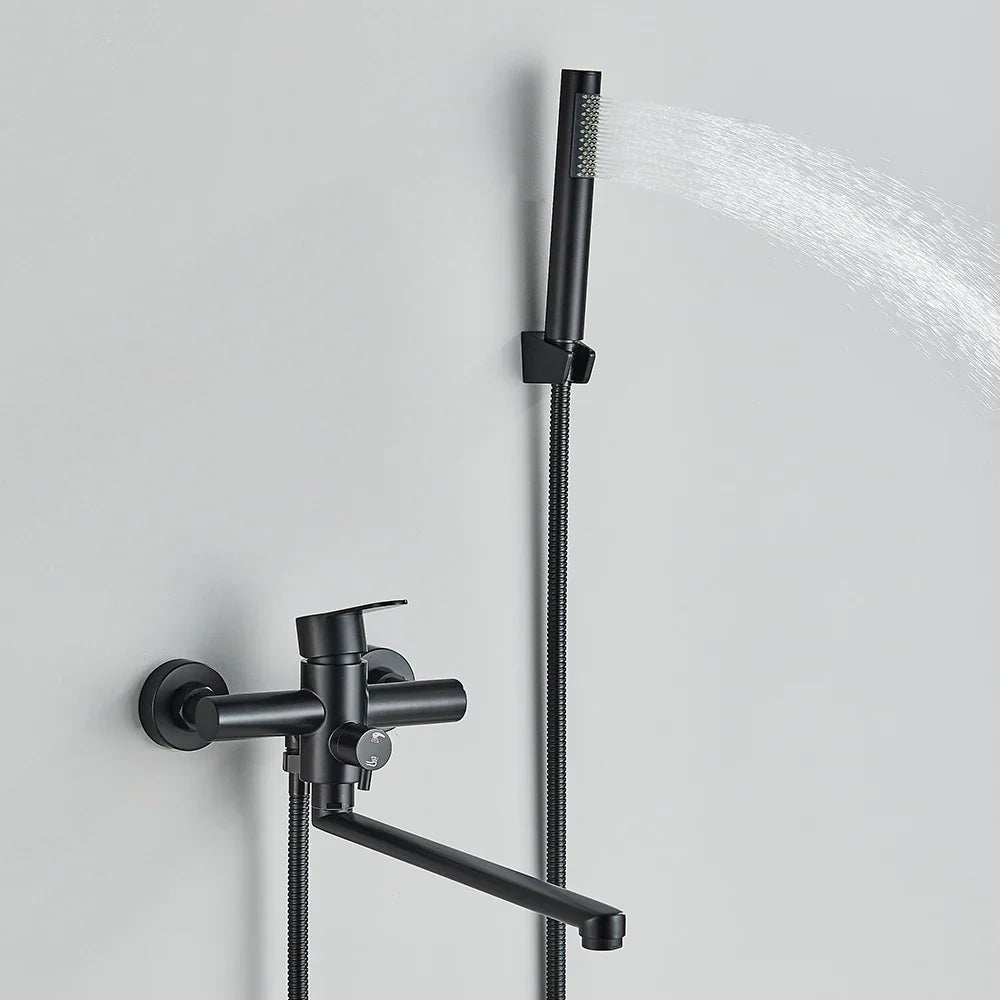 Robinet Baignoire Moderne Noir Design Mitigeur Contemporain – Vertane