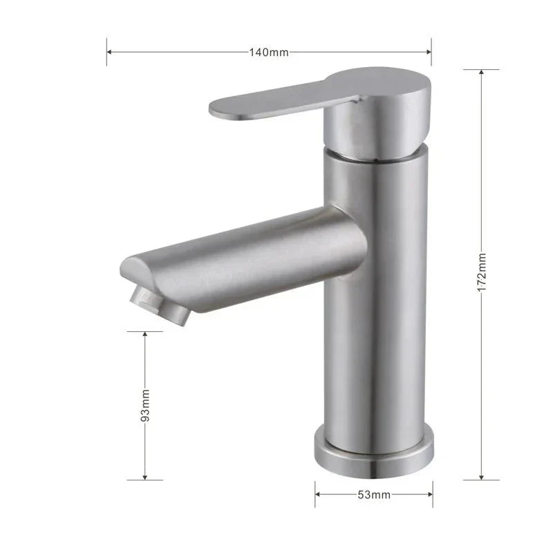 Mitigeur Lavabo Inox Design Moderne Élégant et Durable – Solvane
