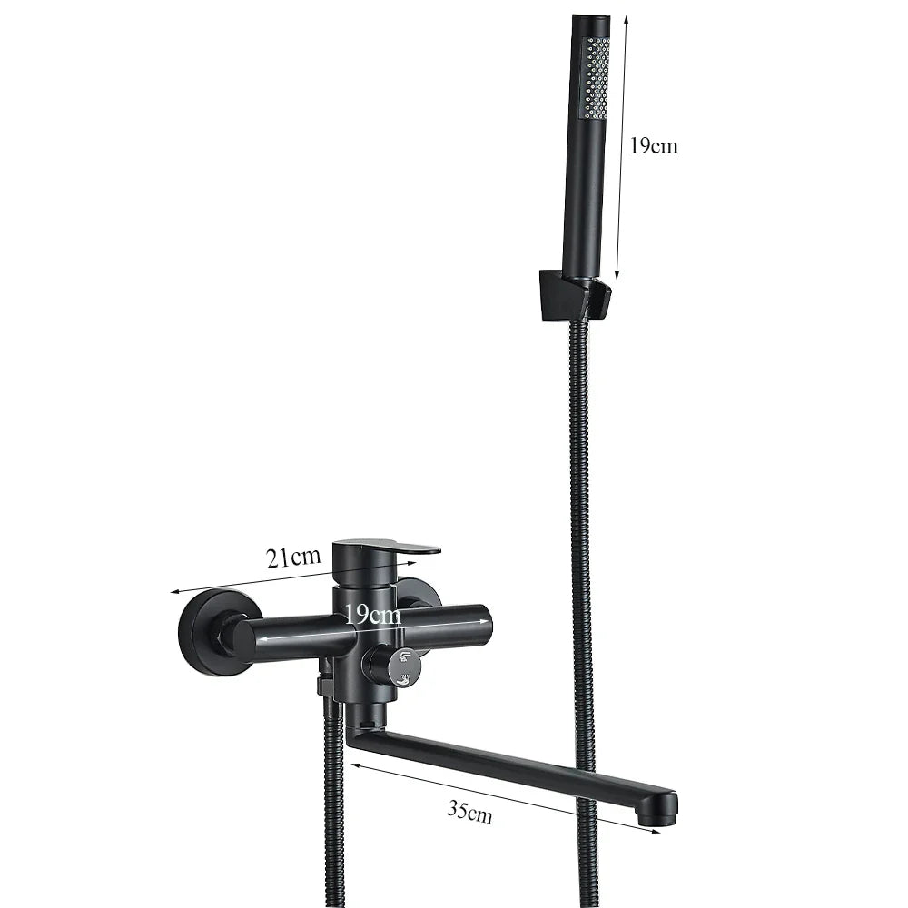 Robinet Baignoire Moderne Noir Design Mitigeur Contemporain – Vertane