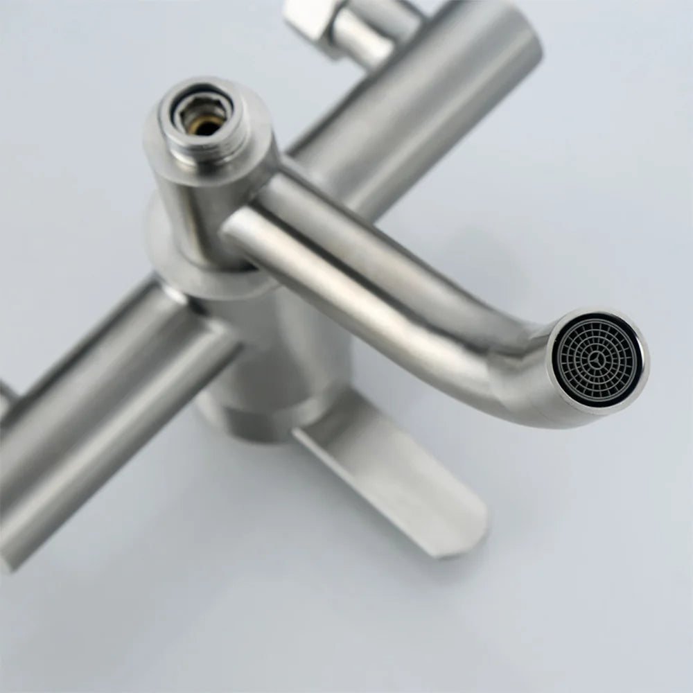 Mitigeur Douche Double Sortie Inox Anti-Corrosion Durable – Zeltha