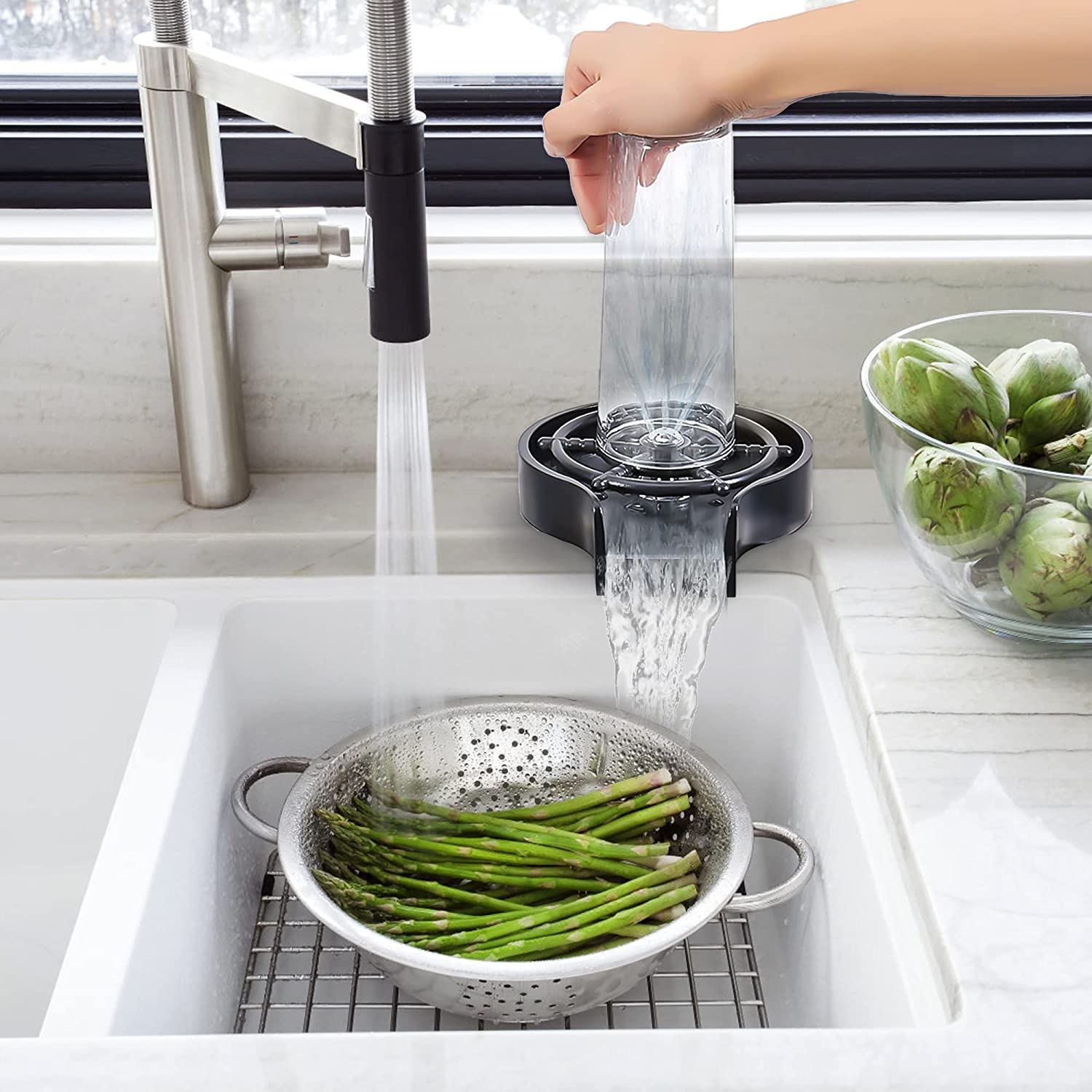 Lave-Verre Automatique Ultra Rapide Tasses Verres et Biberons Accessoires Offerts – Netova