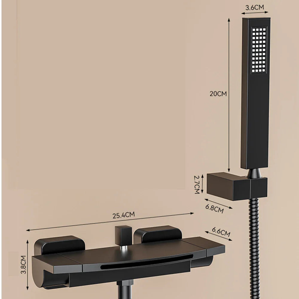 Robinet Cascade Baignoire Luxe Design Raffiné Salle de Bain Moderne – Vertane