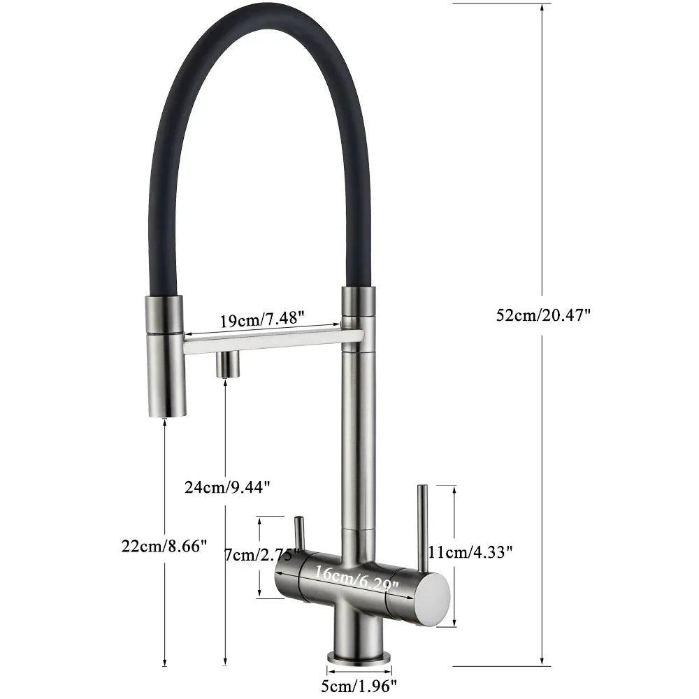 Mitigeur Cuisine 3 Voies Flexible Économie d'Eau Design Moderne – Cuvéa