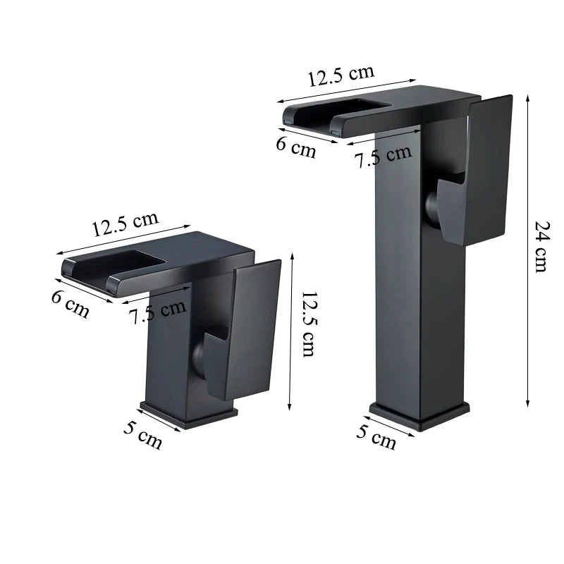 Mitigeur Cascade LED Noir Couleur Selon la Température – Solvane