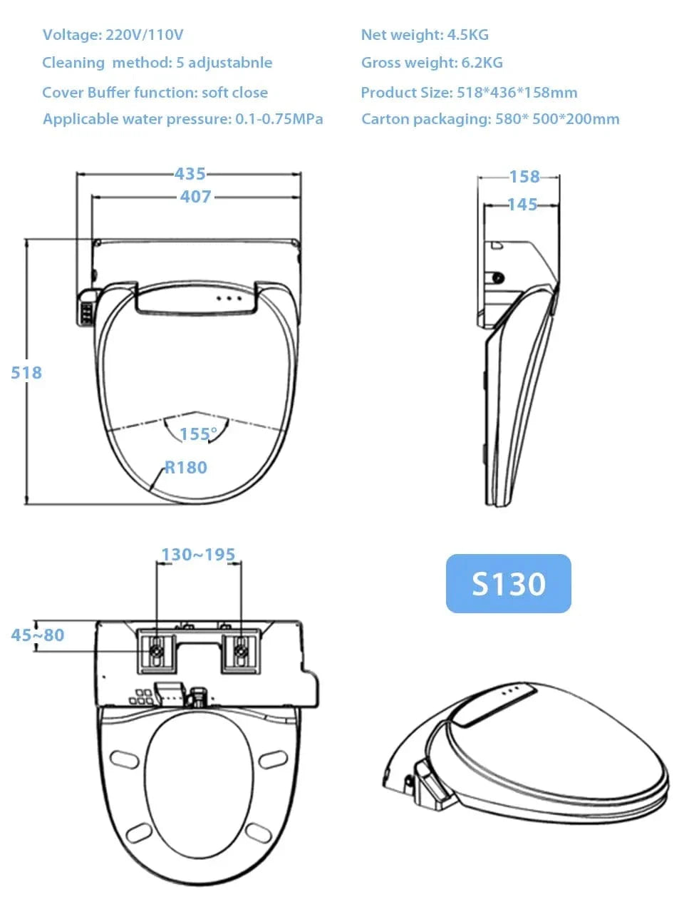 Abattant WC Japonais Électrique Télécommande Siège Chauffé – Kaïro