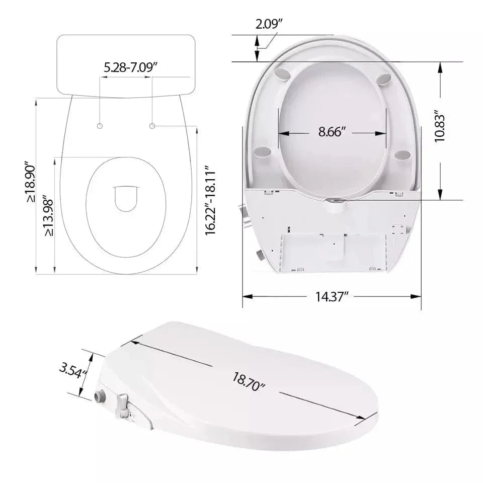 Abattant WC Japonais Mécanique Écologique Zéro Électricité – Nihona