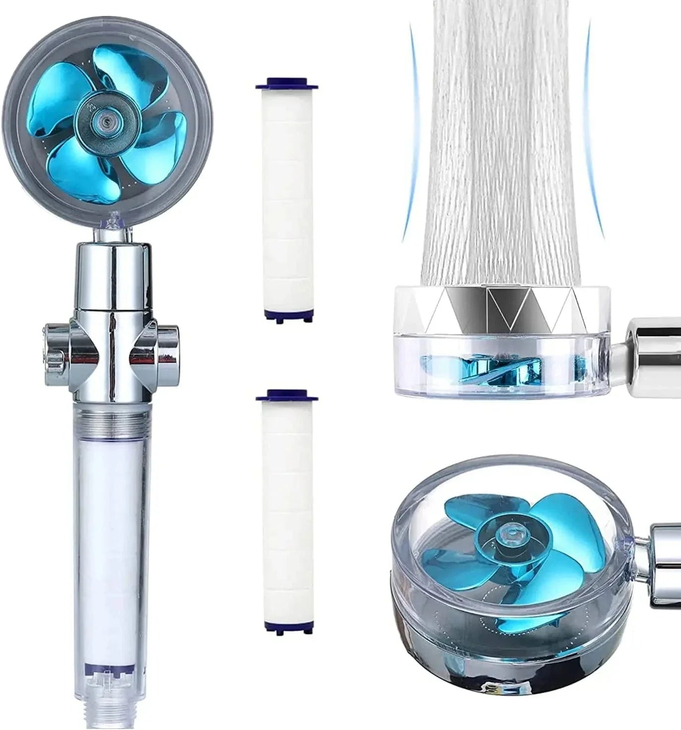 Pommeau de Douche Anticalcaire Filtre 360° Peau Préservée – Pluvia