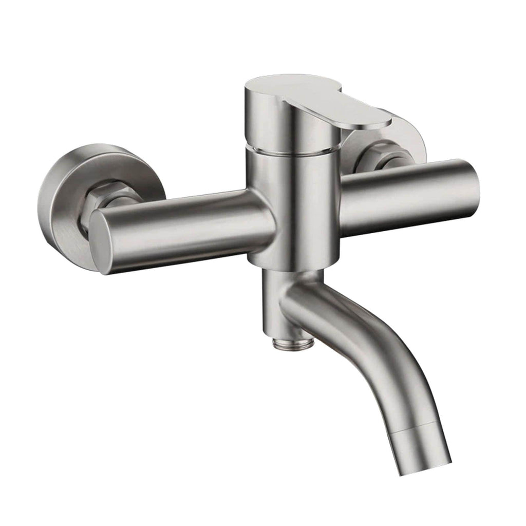 Mitigeur Baignoire Inox Entraxe 150 mm Pose Ajustable 130-170 mm – Vertane