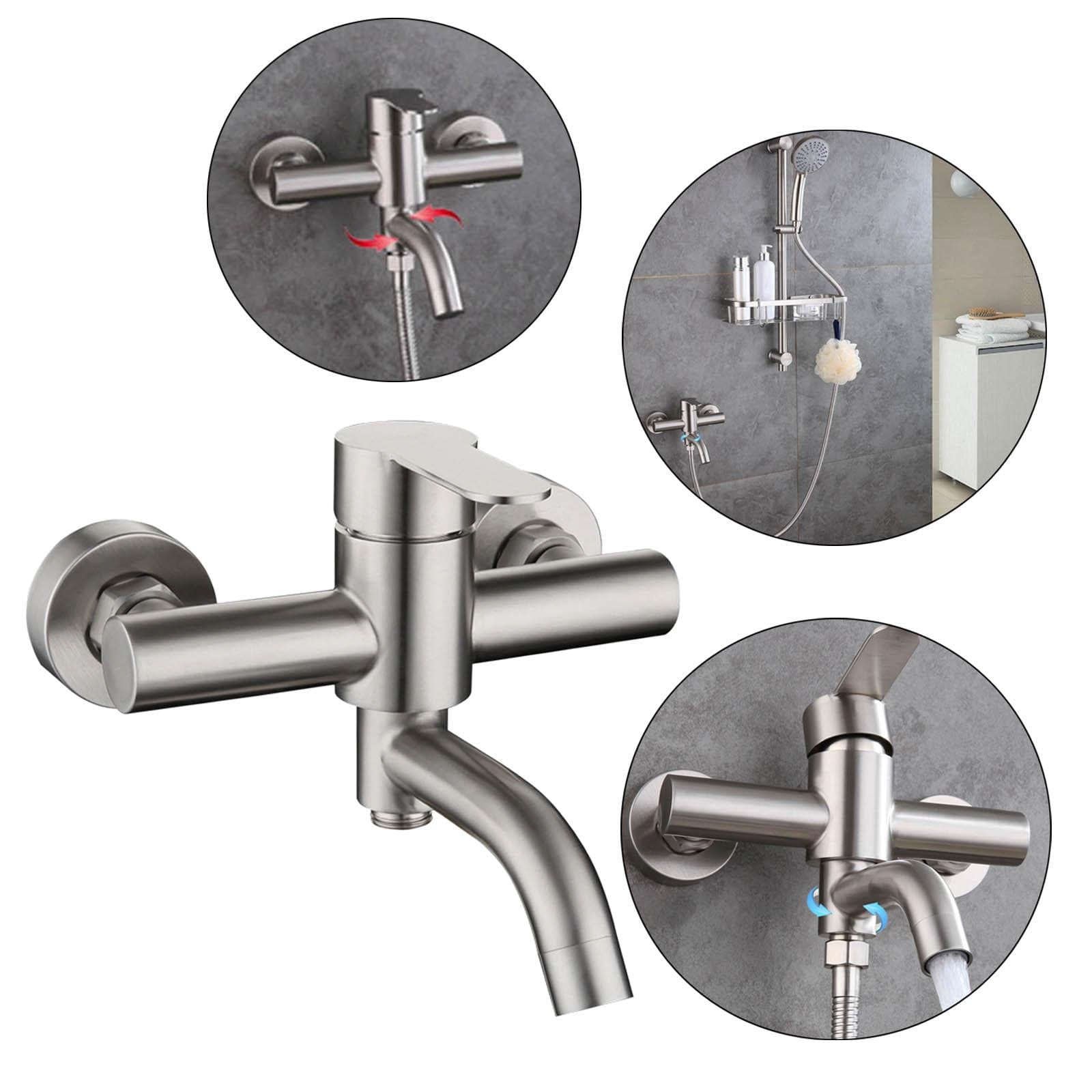 Mitigeur Baignoire Inox Entraxe 150 mm Pose Ajustable 130-170 mm – Vertane