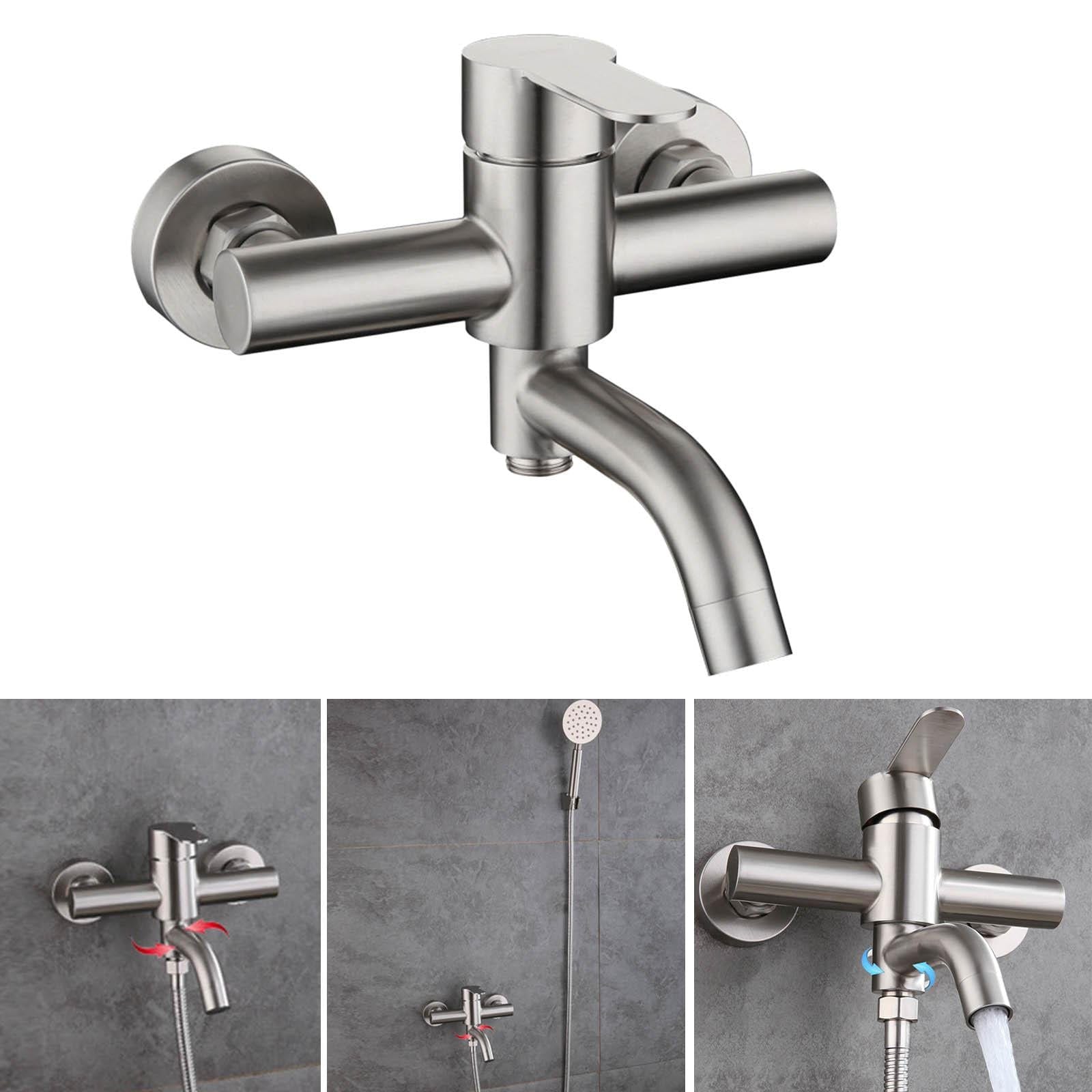 Mitigeur Baignoire Inox Entraxe 150 mm Pose Ajustable 130-170 mm – Vertane