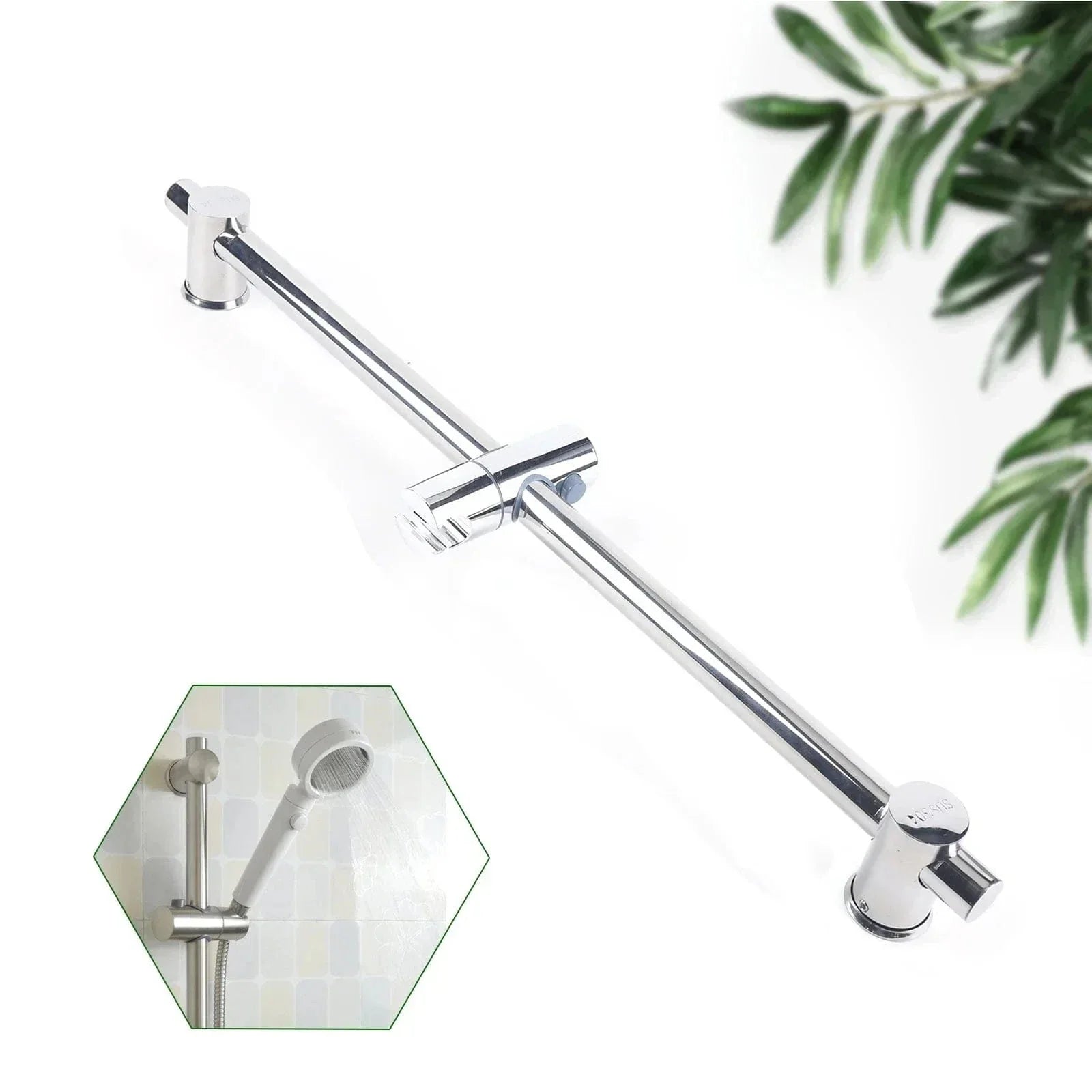 Barre de Douche Inox Hauteur Réglable Anti-Corrosion – Spalys