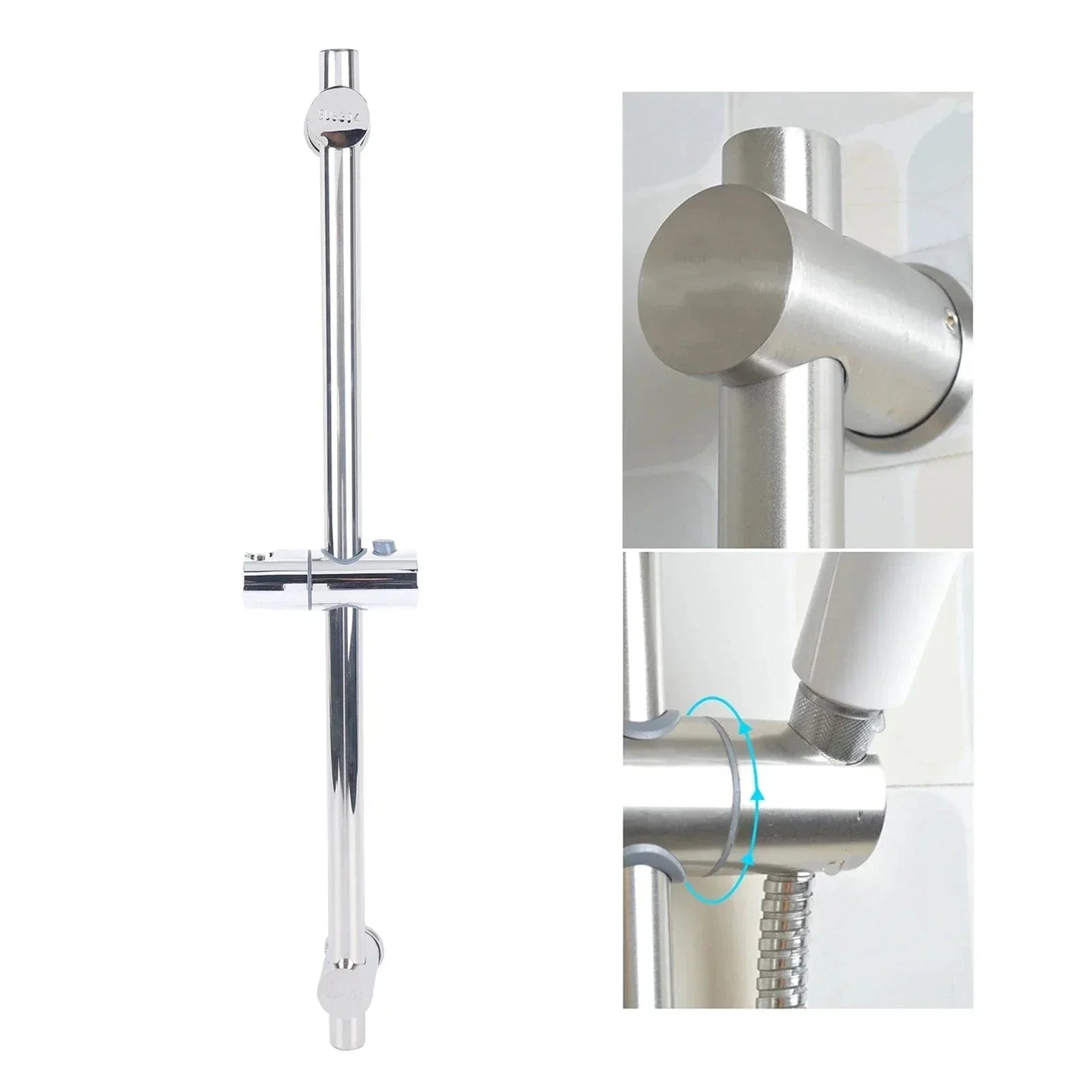 Barre de Douche Inox Hauteur Réglable Anti-Corrosion – Spalys