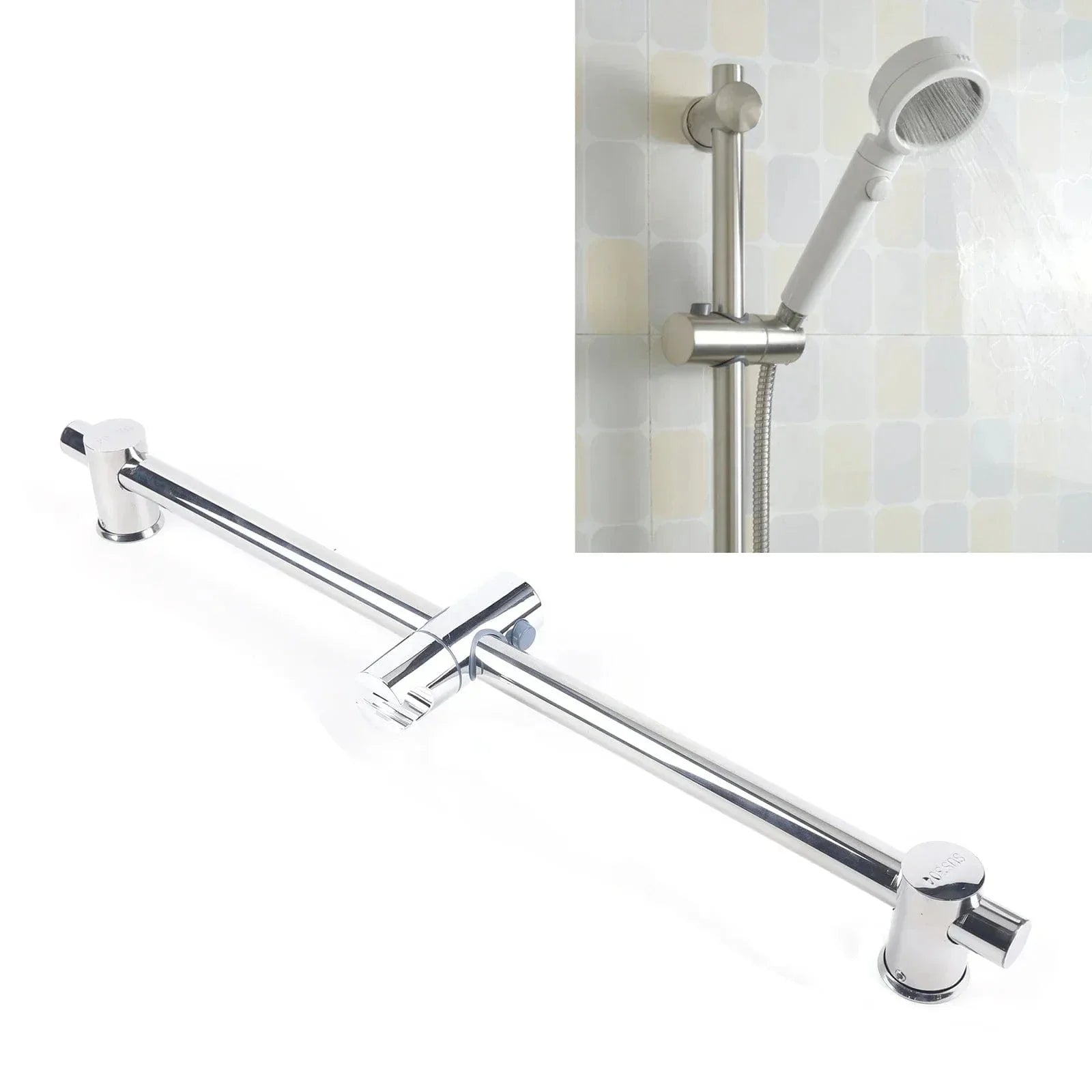 Barre de Douche Inox Hauteur Réglable Anti-Corrosion – Spalys