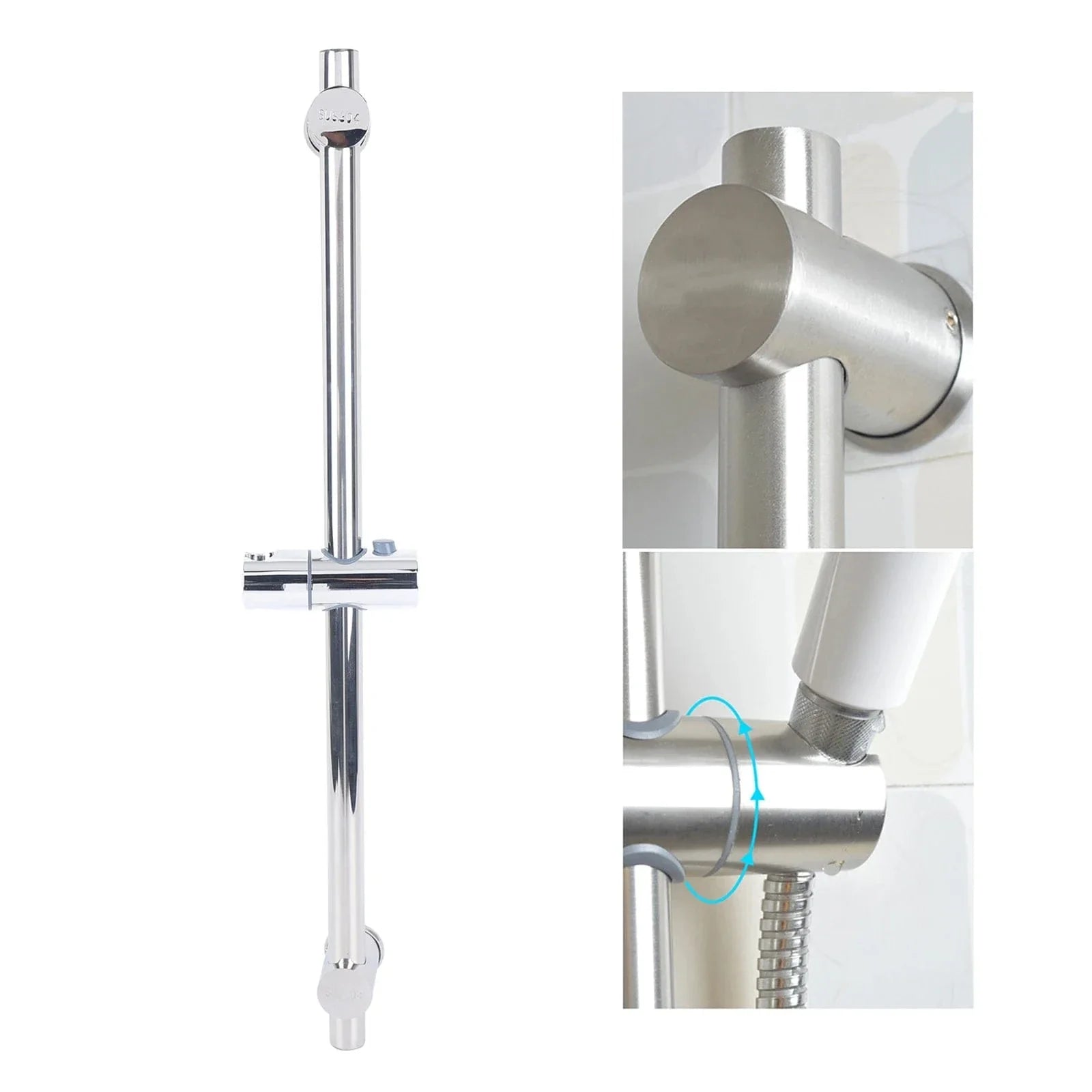 Barre de Douche Inox Hauteur Réglable Anti-Corrosion – Spalys