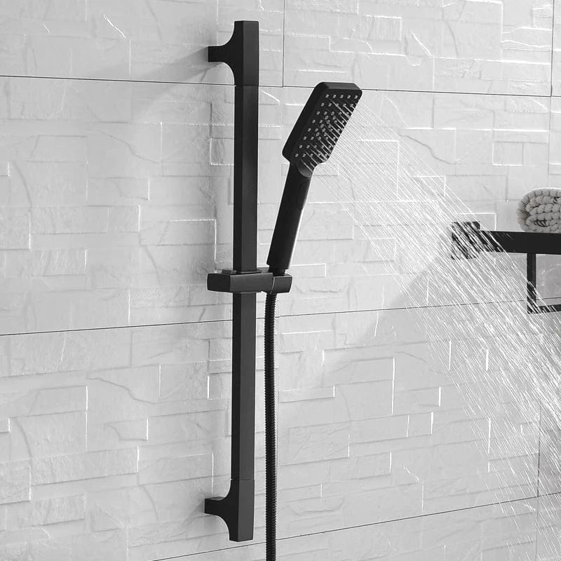 Mitigeur et Pommeau de Douche Noir Ensemble Complet Prêt à Poser – Zeltha