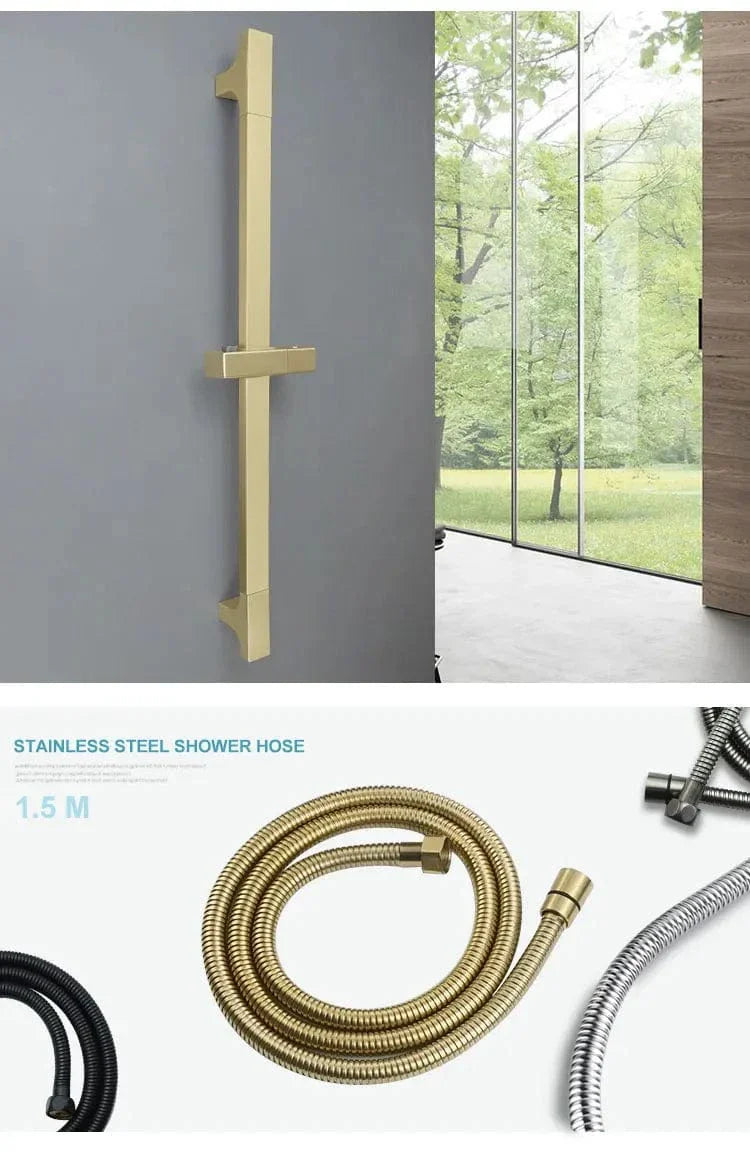 Barre de Douche Réglable Effet Quartz Fixation Ultra Solide – Spalys