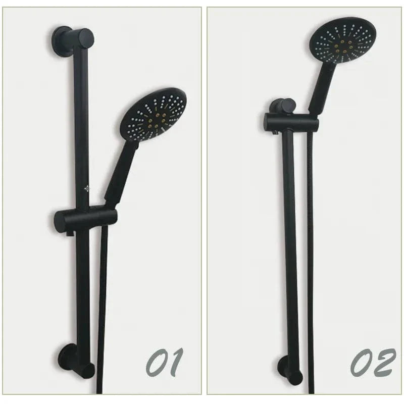 Mitigeur avec Barre de Douche Noire Ensemble Coordonné – Zeltha