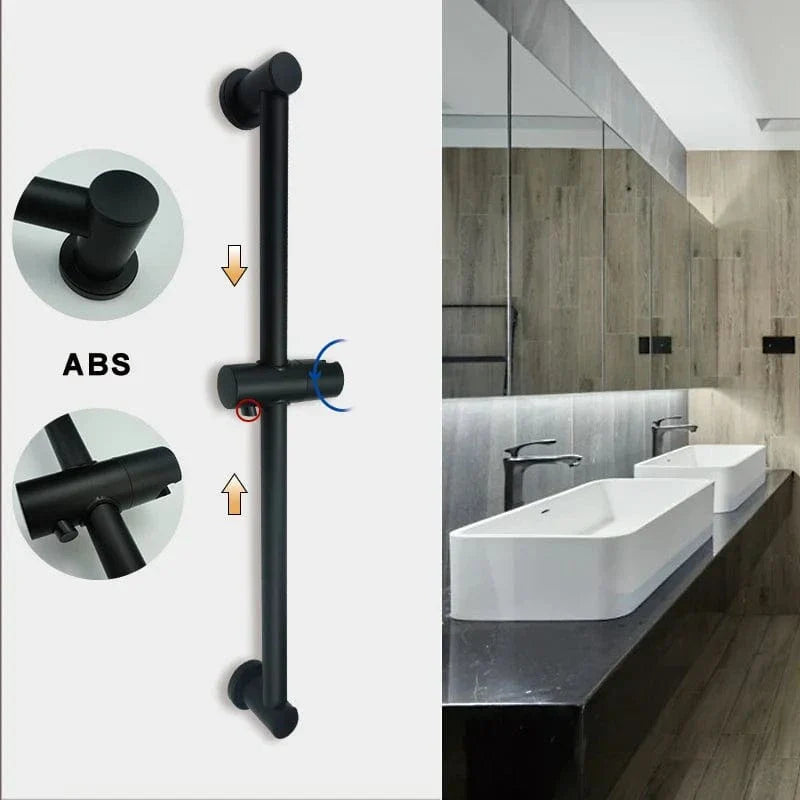 Mitigeur avec Barre de Douche Noire Ensemble Coordonné – Zeltha