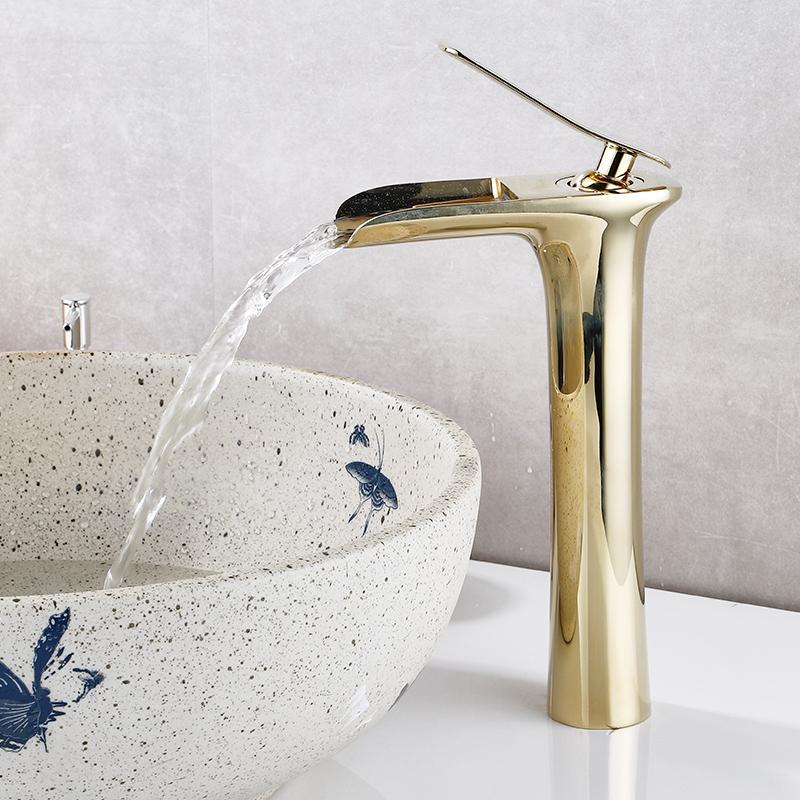 Robinet Salle de Bain Effet Cascade 2 Tailles Tuyau Offert – Solvane