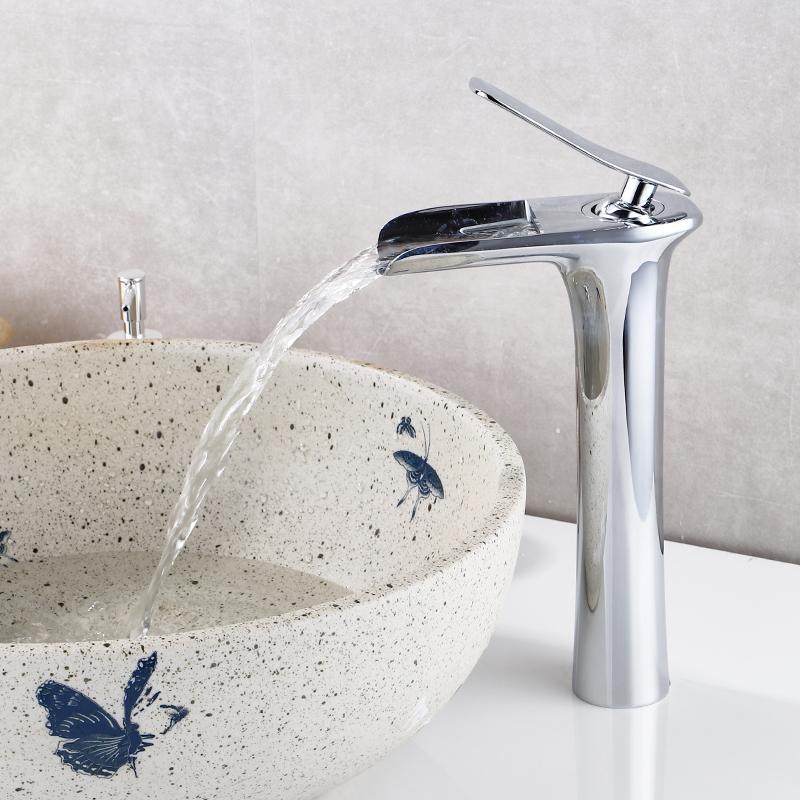 Robinet Salle de Bain Effet Cascade 2 Tailles Tuyau Offert – Solvane